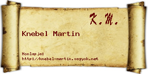 Knebel Martin névjegykártya